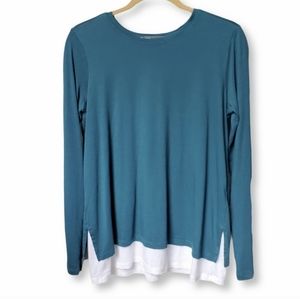 Vince Double Layer Colorblock Tee Sz M